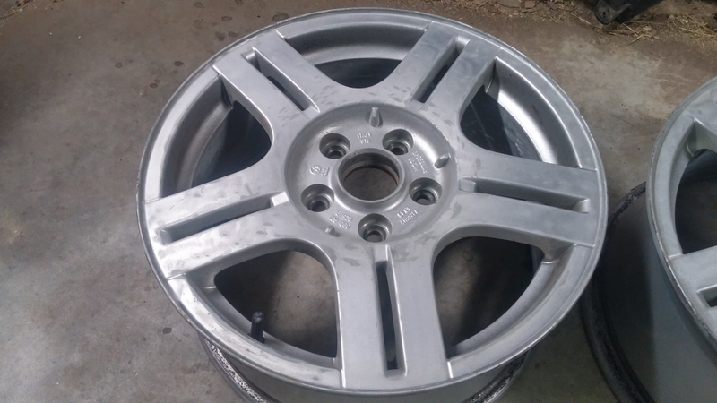 I sanded the wheels down with abrasive pads and 400 grit sand paper